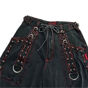 VINTAGE Tripp NYC Wide Leg Pants Goth Rave Y2K Darkstar 90s
